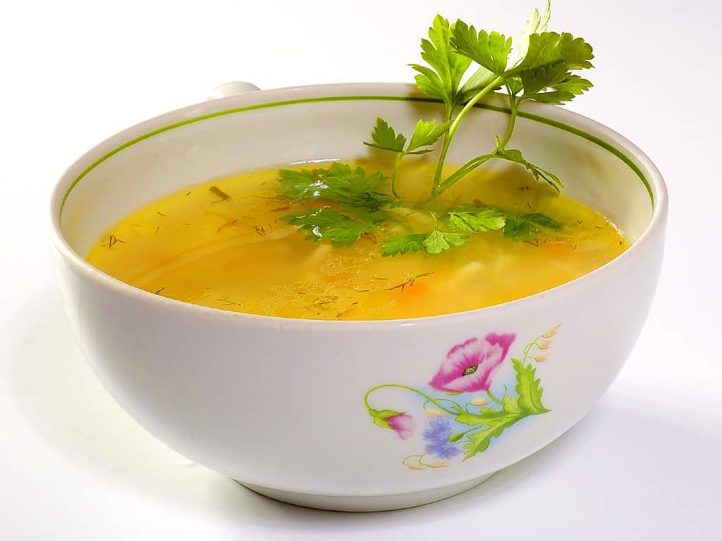 broth-with-parsley-in-a-bowl