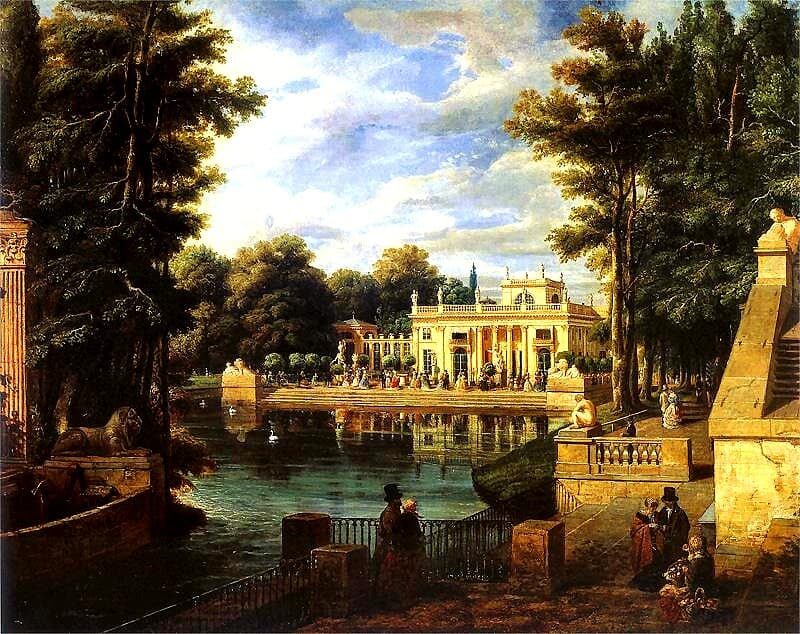 Marcin_Zaleski_the_view_of_royal_Lazienk_palace_in_the_summer